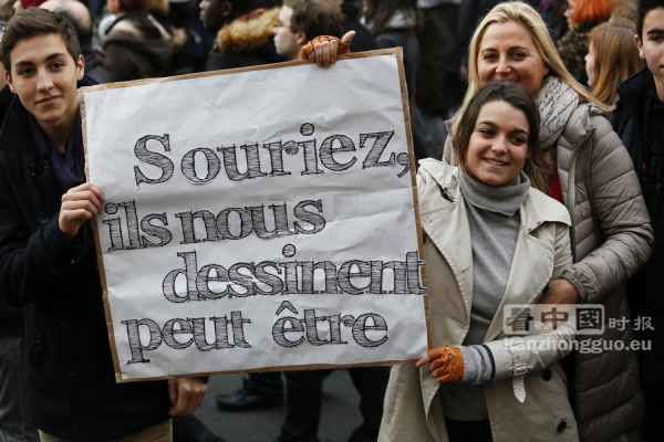 巴黎反恐大游行150万人 史无前例 (图组2) La plus grande manifestation enregistrée dans l'histoire de France (II) 巴黎反恐大游行150万人 史无前例 (图组2) La plus grande manifestation enregistrée dans l'histoire de France (II)